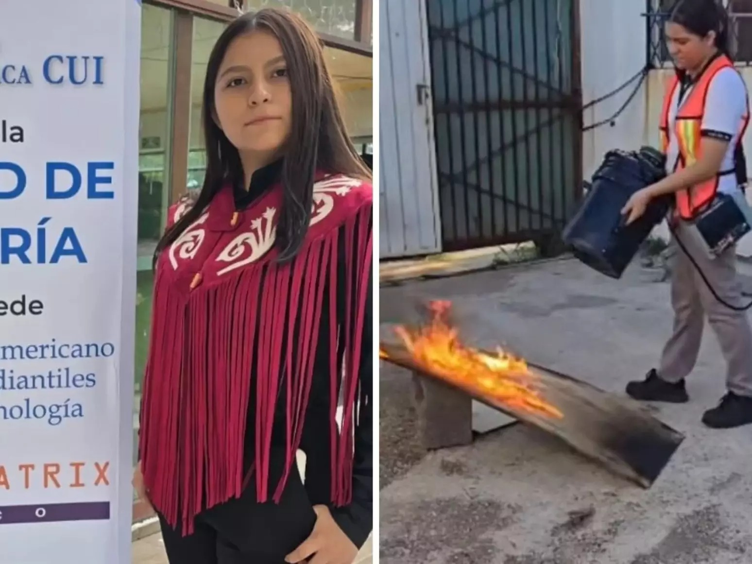 Estudante mexicana faz mais de 100 testes com extintor sonoro